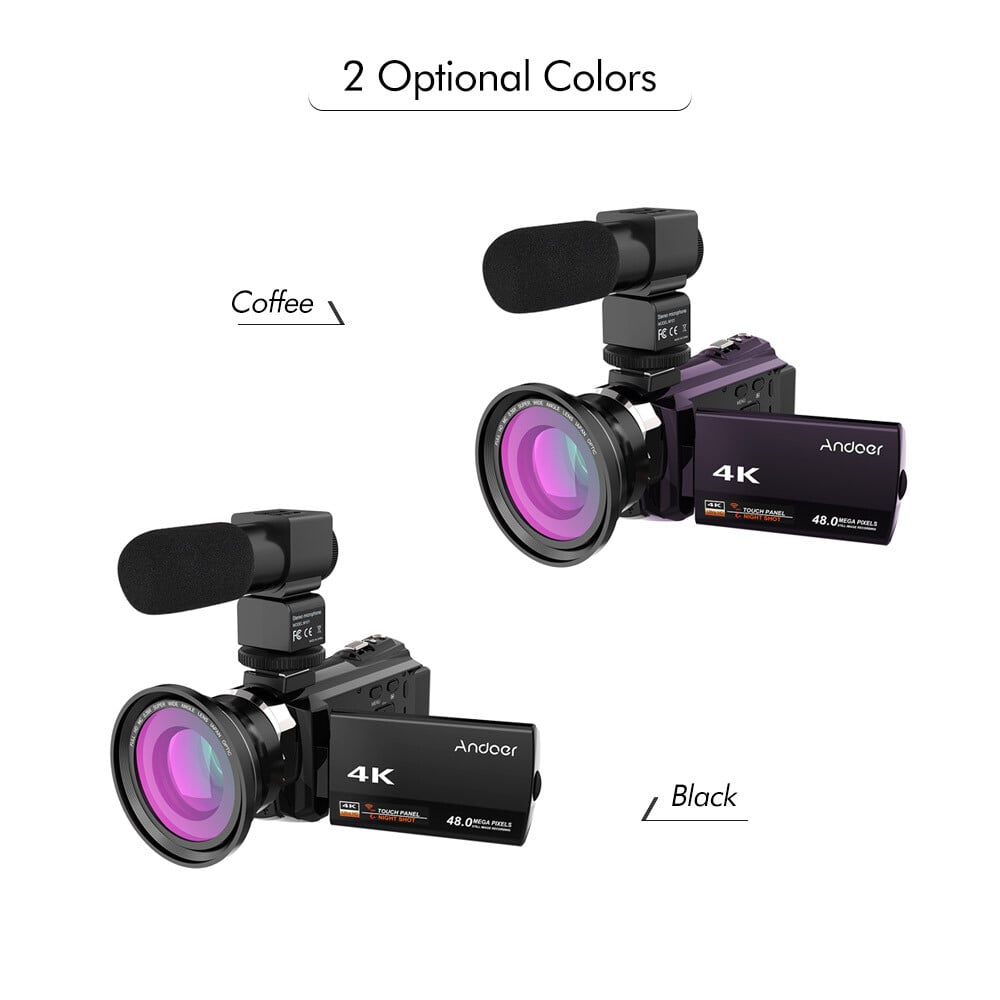 Andoer 4K 1080P 48MP WiFi Digital Video Camera – Image 2